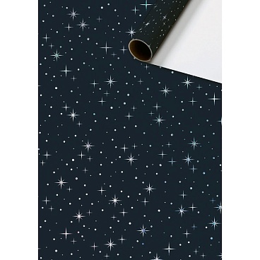 Бумага упаковочная Stewo Nova dark, 0.7 x 1.5 м Звезды - 1